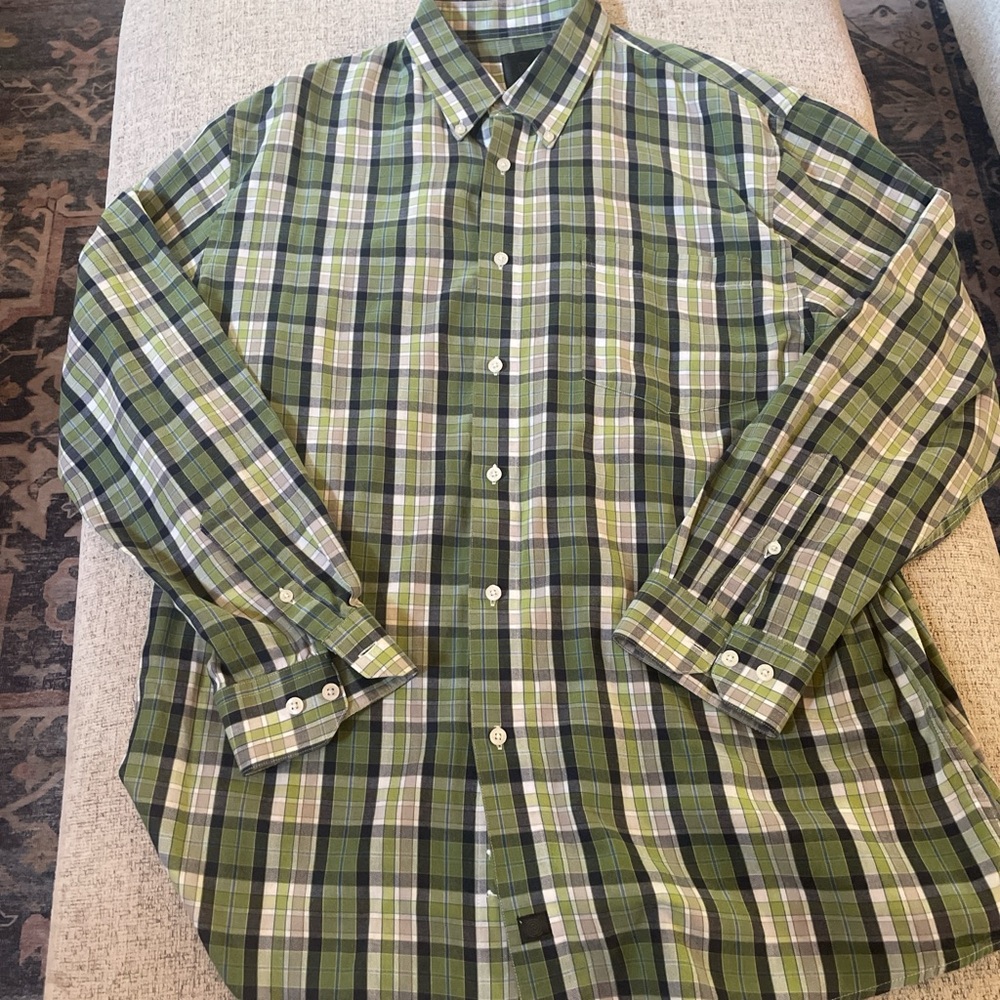 FA Green and Blue Plaid Men's Shirt